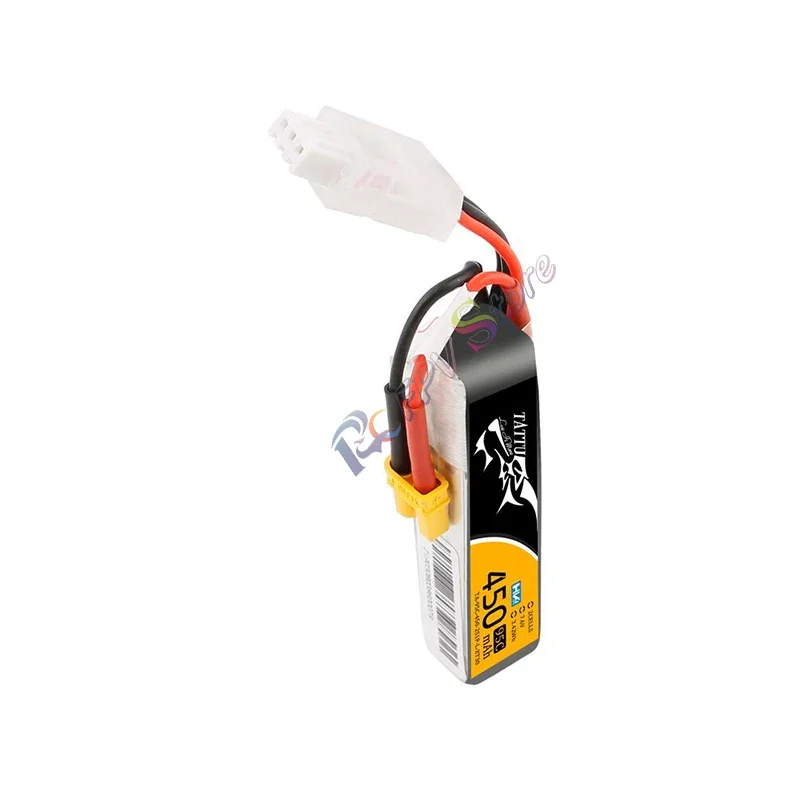 Tattu 450 MAh 7.6V Điện Áp Cao 95C 2S1P LiPo Pin Với XT30 Cắm Dài Gói