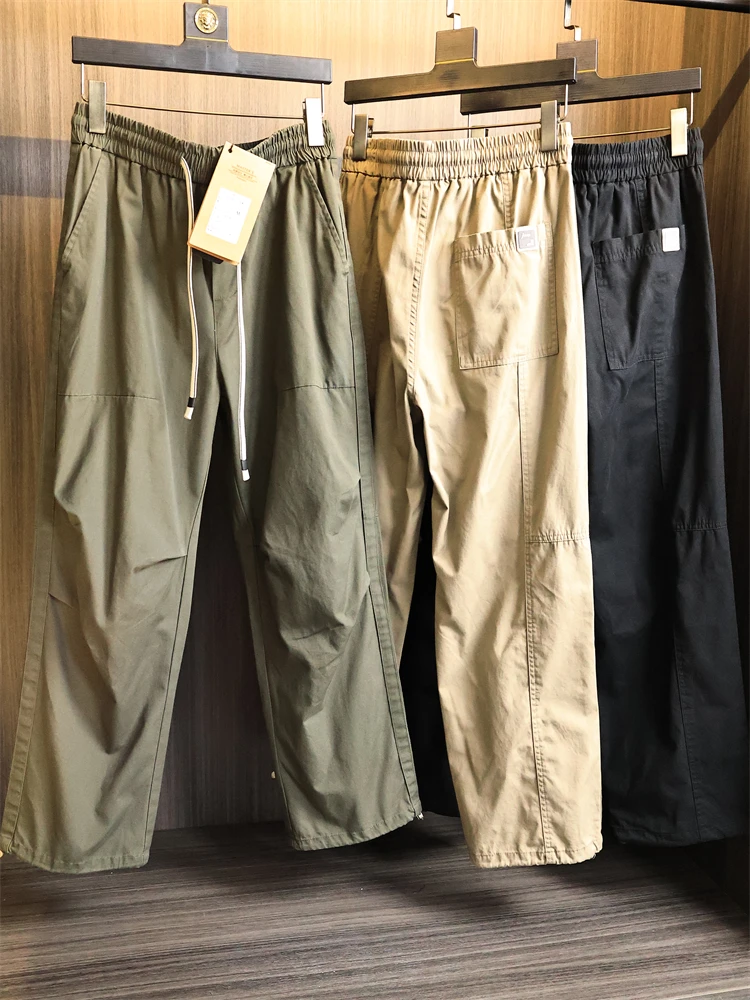 

100% Cotton Straight Leg Casual Pants American Retro Style Outdoor Workwear Lightweight Autumn Men's Fashionable Trousers
