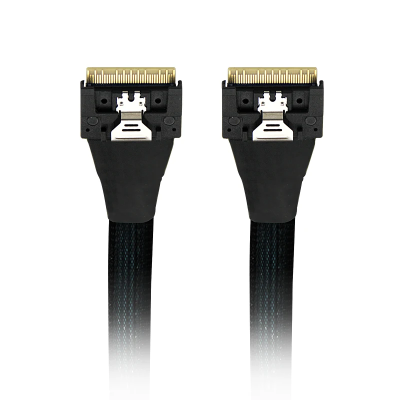 SlimSAS to SlimSAS, SFF-8654(x8) 74Pin to SFF8654(x8), 67CM Length 12G/PCIe4.0 NVMe Cable Compatible with SlimSAS 8i Port