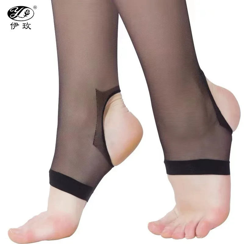 

Stirrup Pantyhose 6 pairs Core-Spun Silk T-Level Foot-Stepping Pantyhose Anti-Snagging Flesh-Colored Breathable Invisible Thin