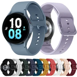 Correa de reloj de 20mm para Samsung Galaxy watch 7/6/5/4 44mm 40mm, pulsera de silicona Galaxy Watch 6 classic 5 pro 45mm 47mm 43mm