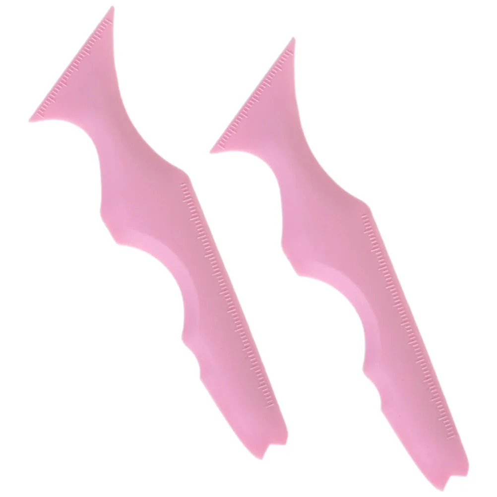 Pochoirs d'eyeliner réutilisables en Silicone, outil de guidage de maquillage, aide multifonctionnelle pour le dessin des yeux et des lèvres, modèle de sourcils, 2 pièces