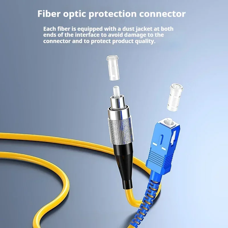 ปรับแต่ง LC/UPC-LC/UPC Optical Fiber Patch Cord DX 3.0 มม.โหมด 9/125 G652D สีเหลือง LSZH แจ็คเก็ต 1 M/2 M/3 M/5 M