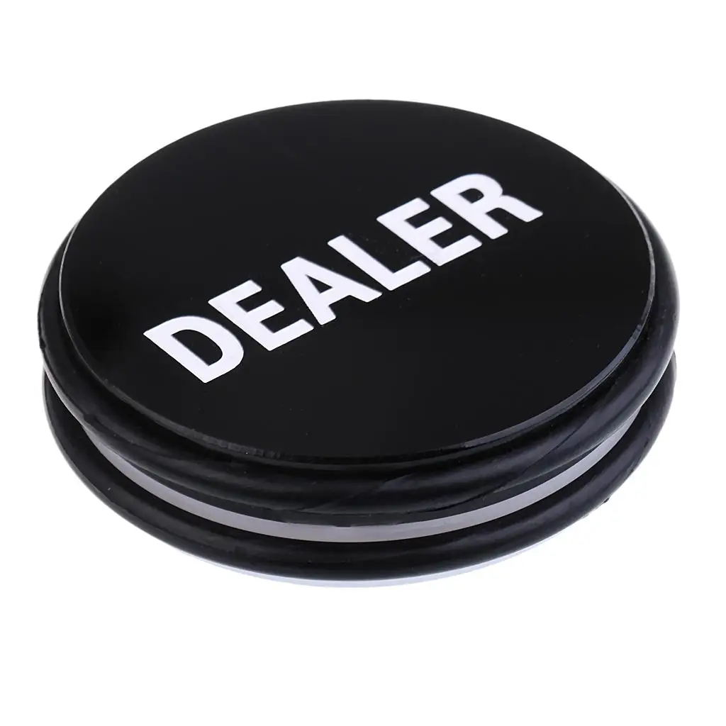 

Durable Acrylic 2 Sided White / Black Dealer Button 3 Inches