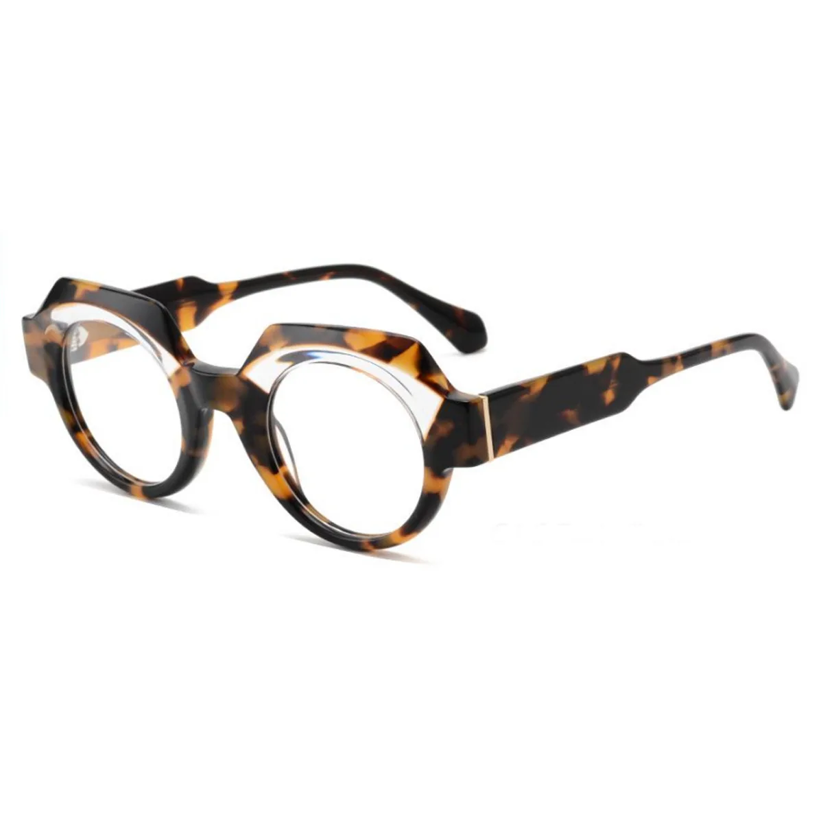 

New Fashion Round Acetate Glasses Frame Women Myopia Blue Light Resistant Eyeglasses Men Optical Prescription Custom Eyewear