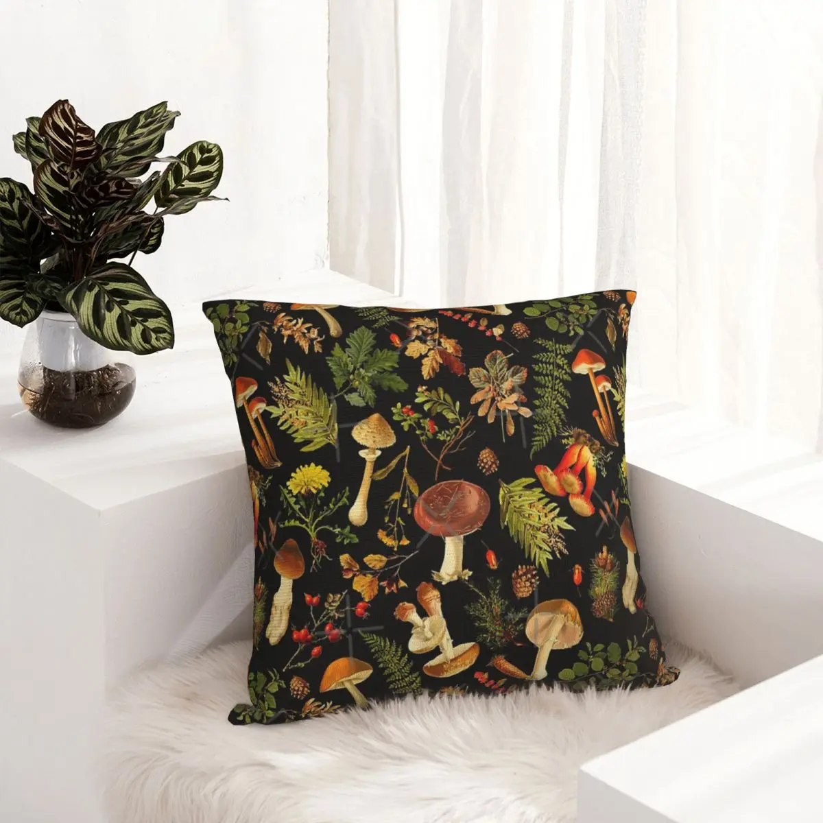 Thanksgiving Mushrooms Harvest Pillow Case Pillow Cover Soft Cushions Throw Pillows Decorative Living Room