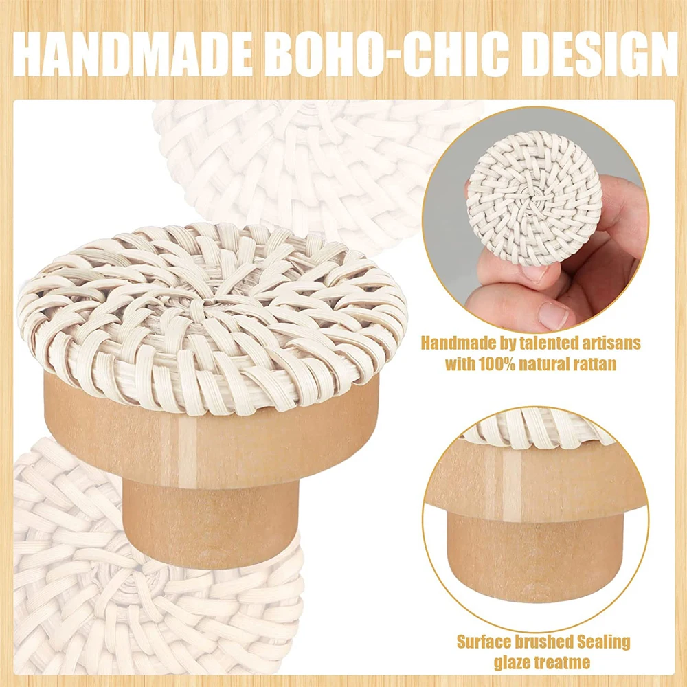 1-24 pçs rattan alças de madei - Furniture Hardware China avaliação e preço