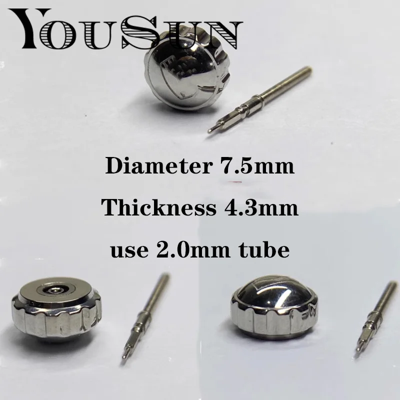 

For Seagull Watch Head Diameter 7.5mm With 2.0mm Tube Watch Crown Rod Accessories