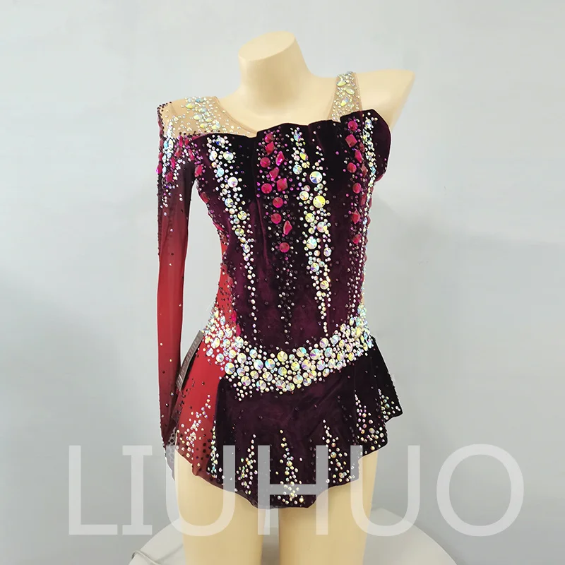 LIUHUO Rhythmic Gymnastics Leotard Competitive  Cheerleading Performance For Children