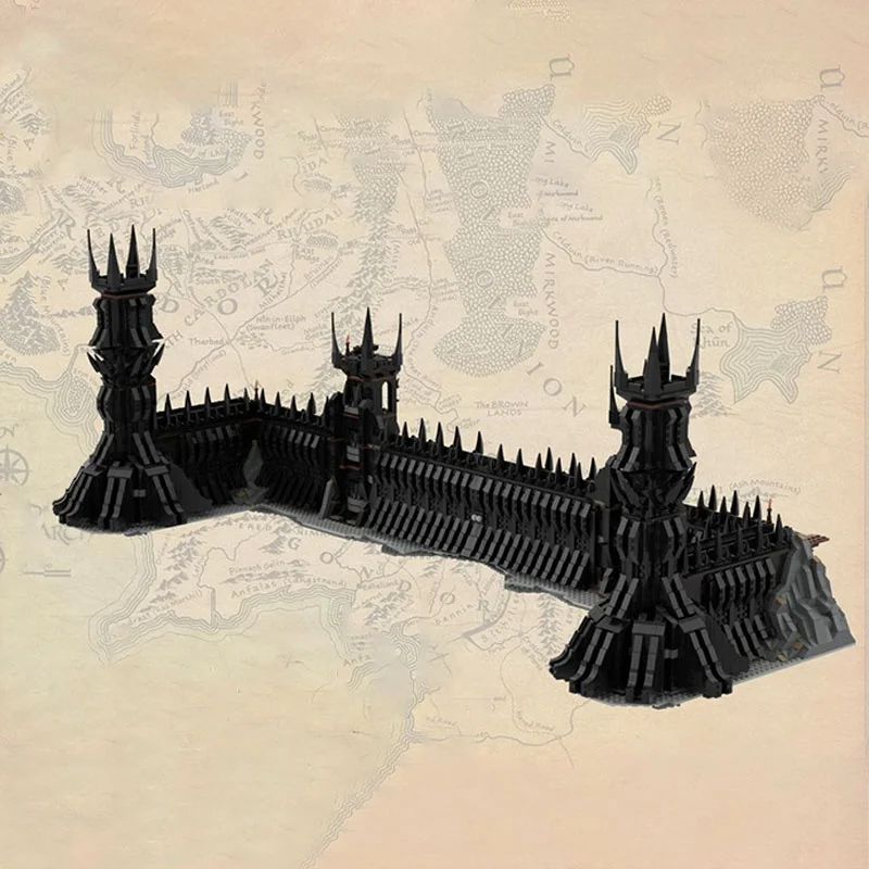 6339pcs MOC UCS Black Gate Dark Kingdom Fantasy Medieval Adventure Model Building Blocks DIY Art Set Mega Mini Iconic Toy Gift
