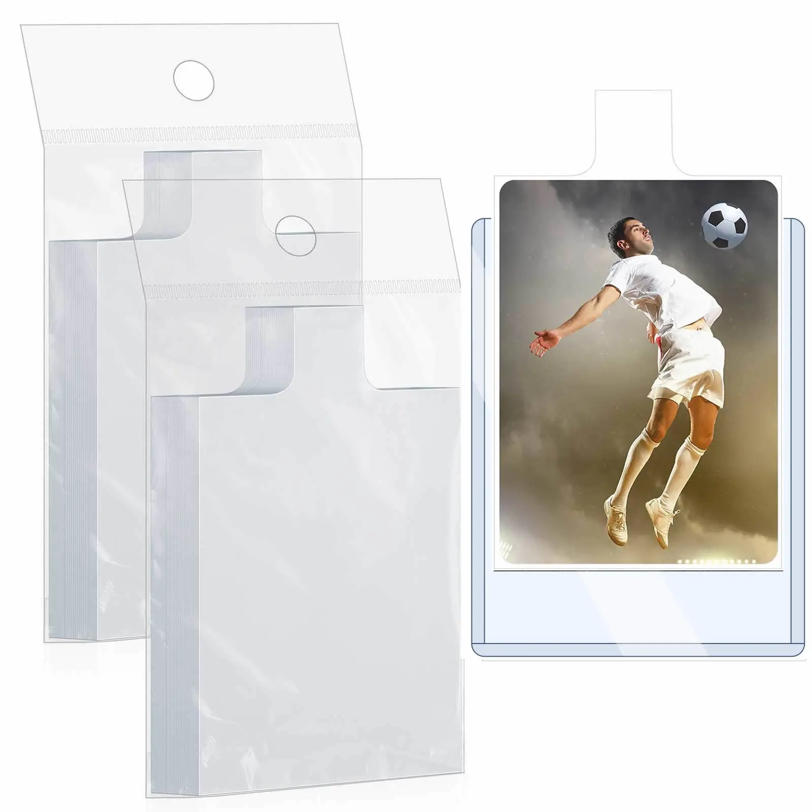 100–1000 Stück 65 x 90 mm erhöhte transparente Kartenhüllen, passend für Pokemon YuGiOh Spielkarten, Schutz, Sammelmappe, Hülle