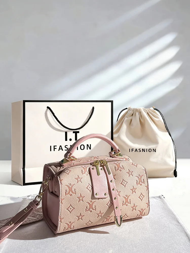 it-genuine-leather-pink-shoulder-bag-women's-2026-new-style-handbag-boston-pillow-crossbody-bag-soft-handle-british-style