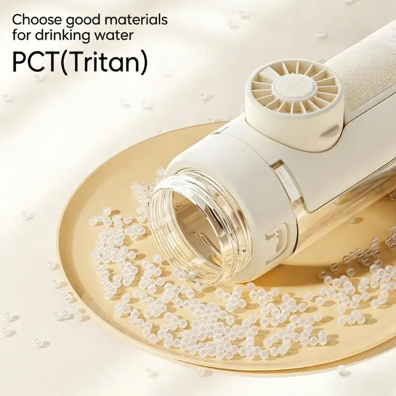 G92C Portable Exercise Bottle Having Fast Flows Spouts And Individual Fan