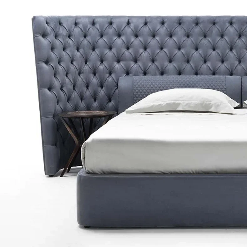 

# Hot Modern Luxury Design Velvet Up-Holstered King Queen Size Beds Frame Upholstered Bed Bedroom Set Designer