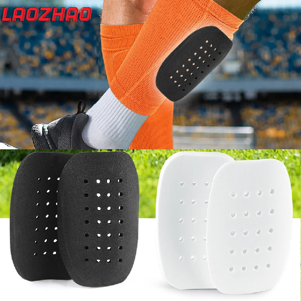 1Pair Soccer Shin Guard Insert Plates, EVA Material with Breathable Holes, Adult & Kids Sports Shin Protectors for Training
