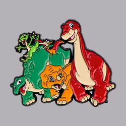 Anime Movie Enamel Pin Cute Dinosaur Brooch Pines Lapel Pins Badge on Backpack Clothes Accessories Animal Jewelry Kids Gift