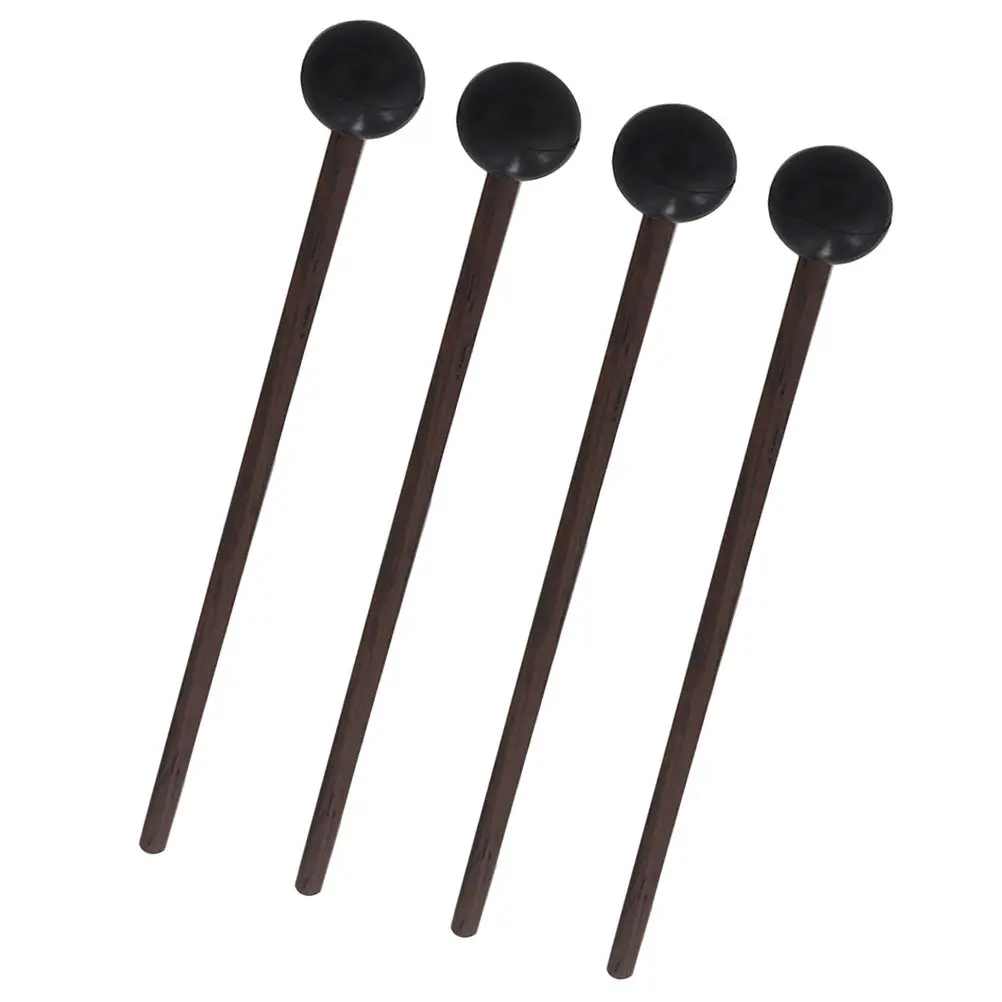 2Pairs Professional Tongue Drum Mallets Rubber Head Smooth Grip Drumsticks Performance Percussion Mallets Marimba Sticks