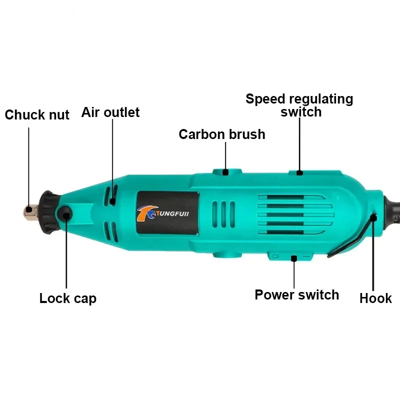 Mini-Bohrmaschine bohrt rotierende Werkzeuge Elektro werkzeug Zubehör Schleifer elektrische Hand bohrmaschine DIY Werkzeug