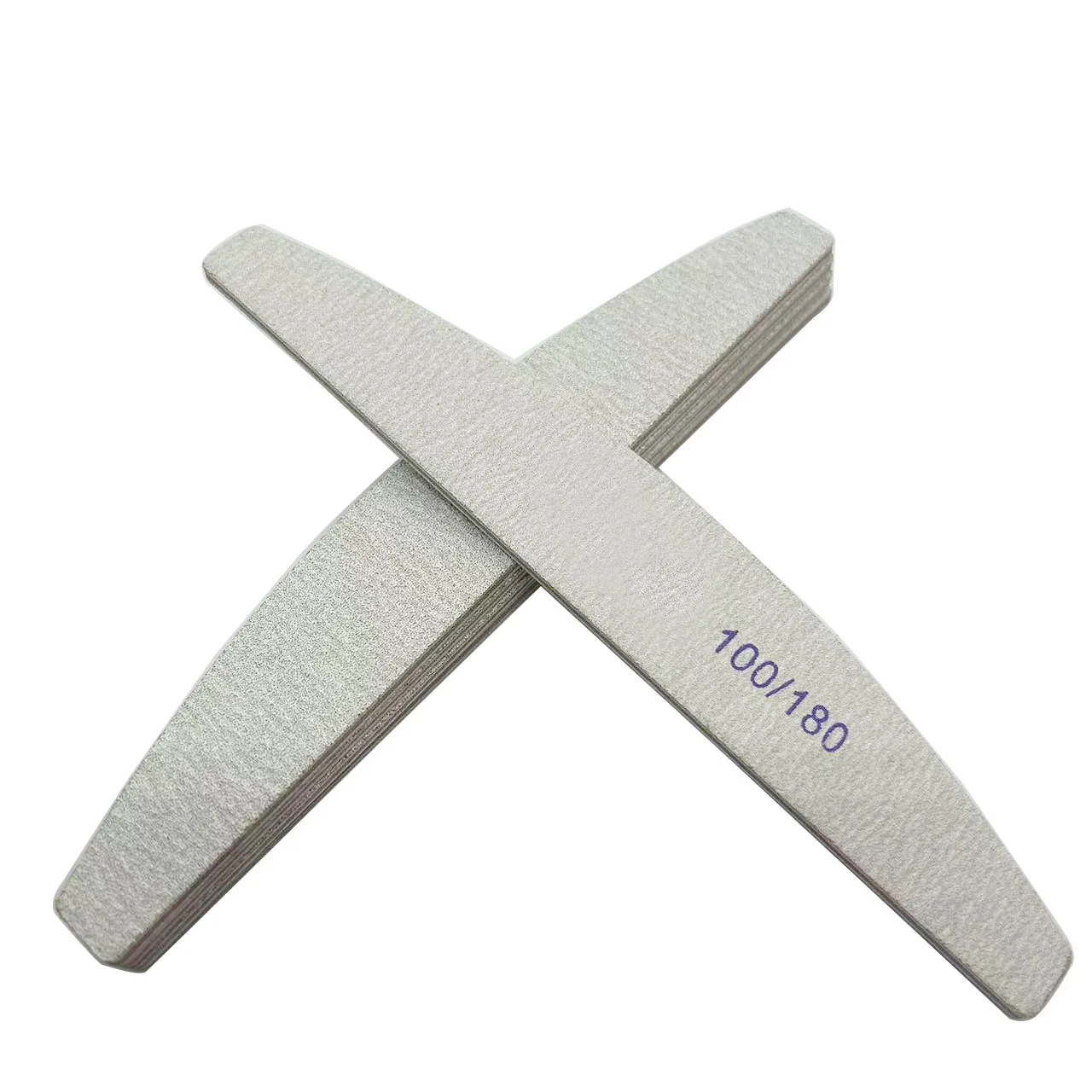 10 pcs/lot high quality professional  nail file 100/180 EVA emery board  nail art tool halfmoon shape nail file