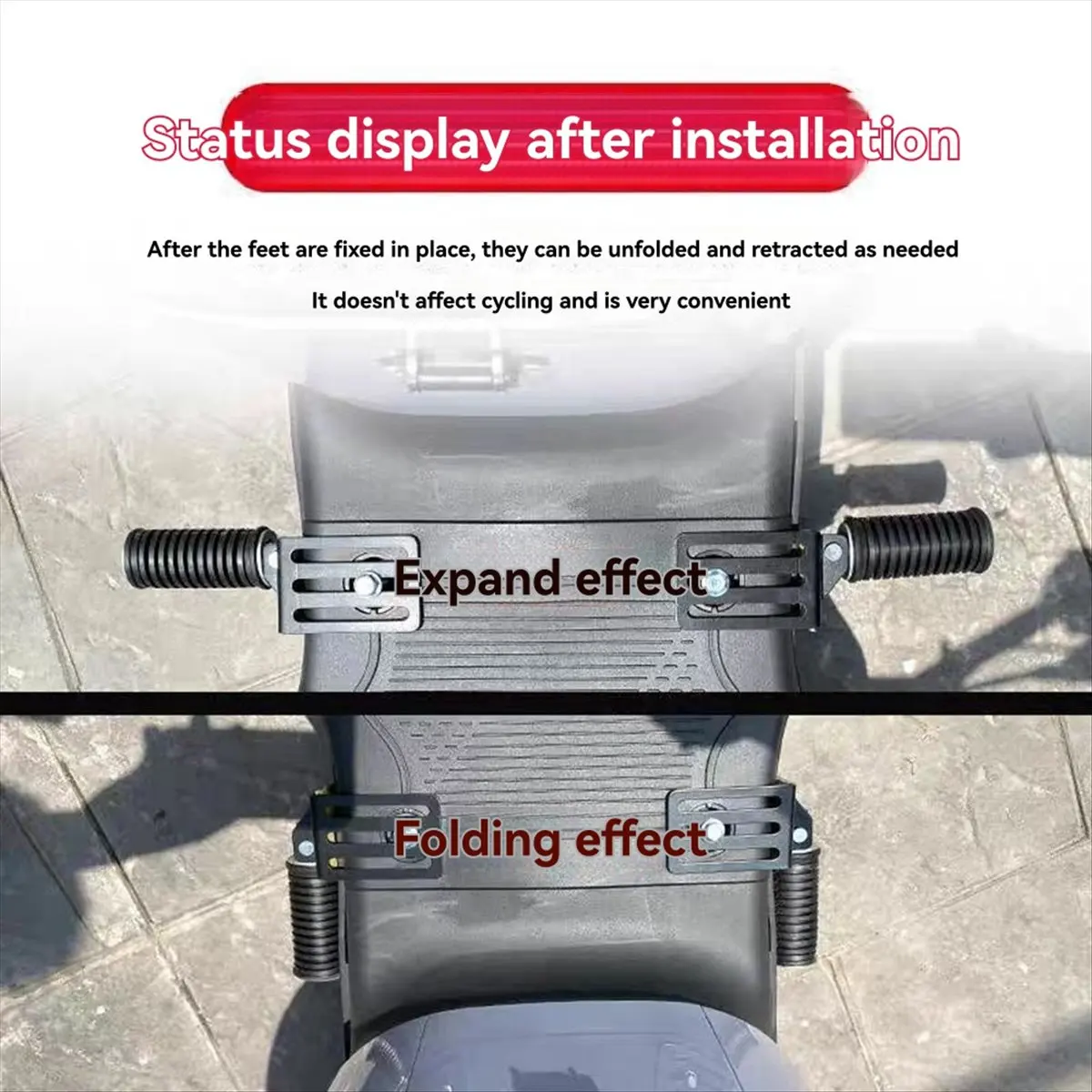 *A99Z Foldable Metal Motorcycle Foot Pegs - Comfortable Street Cruise Pedals for Enhanced Riding Experience 2pcs