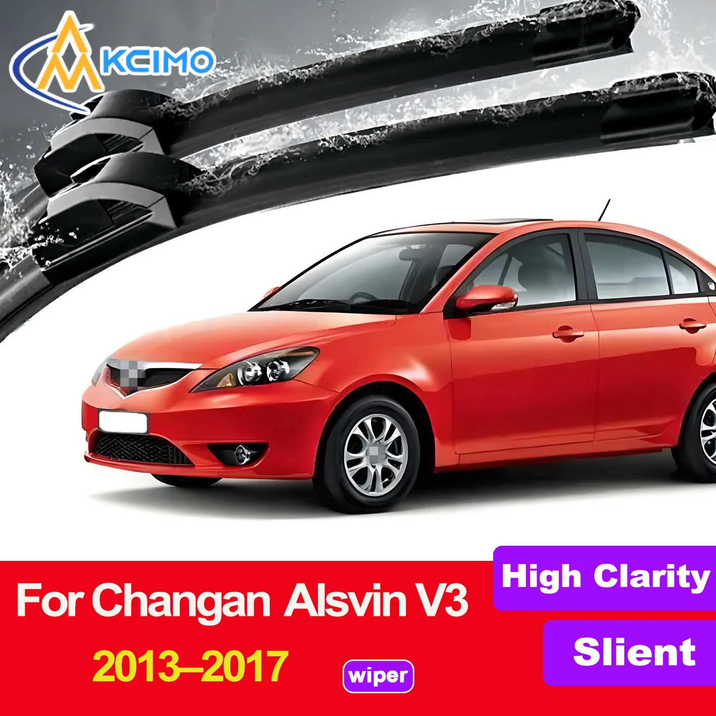 

2PCS HD Car Windscreen Wipers for Changan Alsvin V3 2013-2017 Front Windshield Auto Wipers Blade Accessories 2017 2016 2015 2014