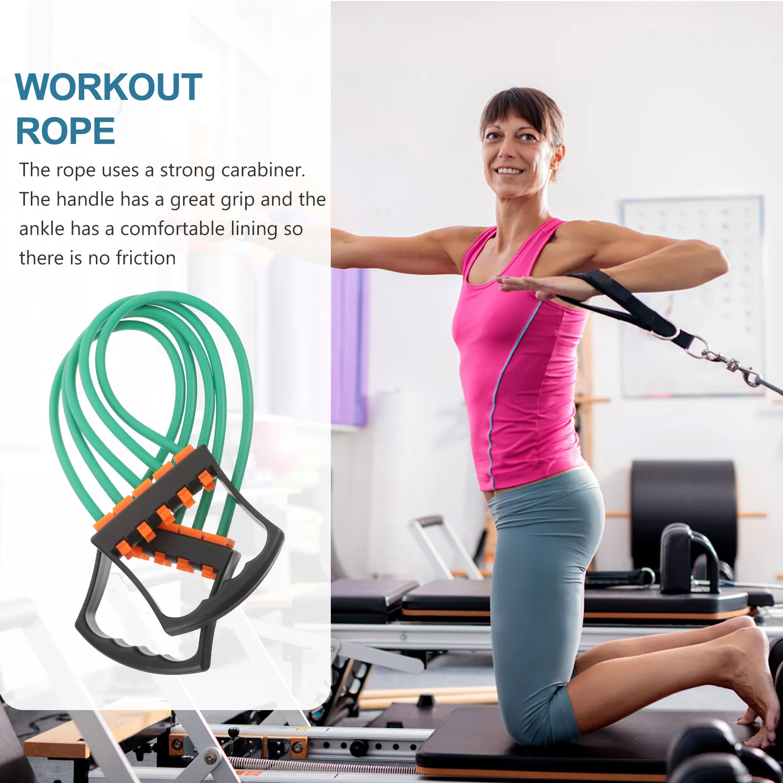 

Chest Expander Rope Durable Tpe Fitness Accessory Lightweight Non Slip Handle Resistance Band for Chest Workout Strength