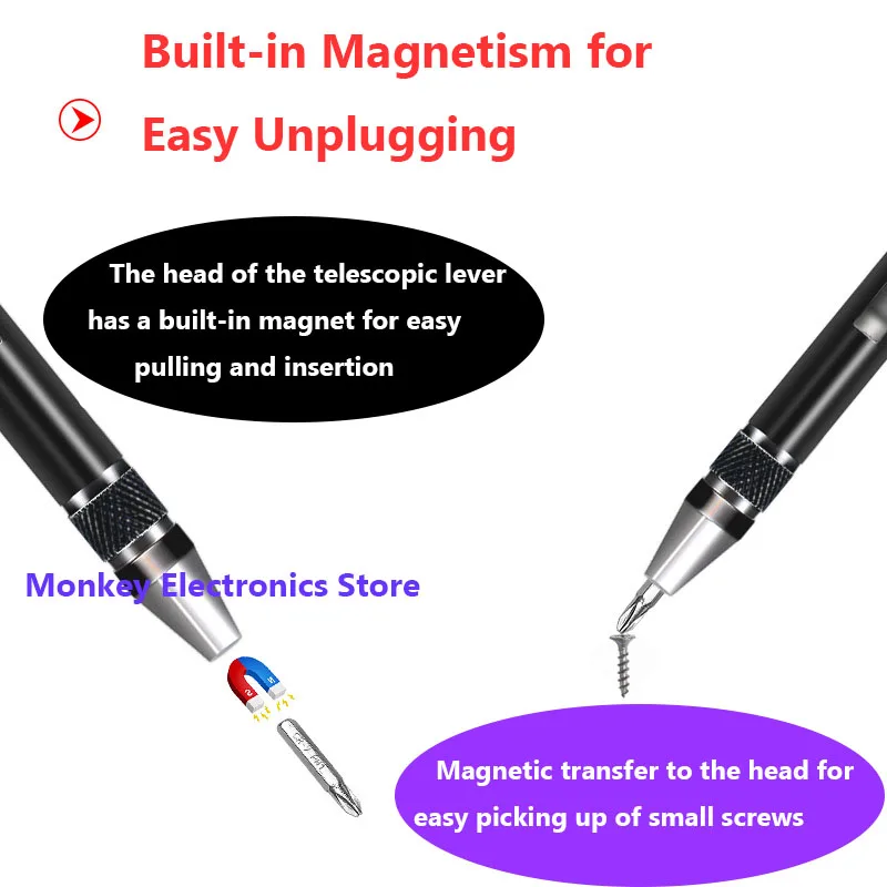8-in-1 DIY Mobile Phone Repair Tools Removal Driver Aluminium Pen Type Multifunctional 8-in-1 Screwdriver Set
