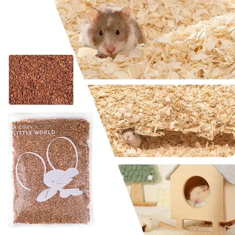 Natural Oak Pellets Hamster Bedding Odor Control Moisture Absorption for Small Animals Habitat Decor