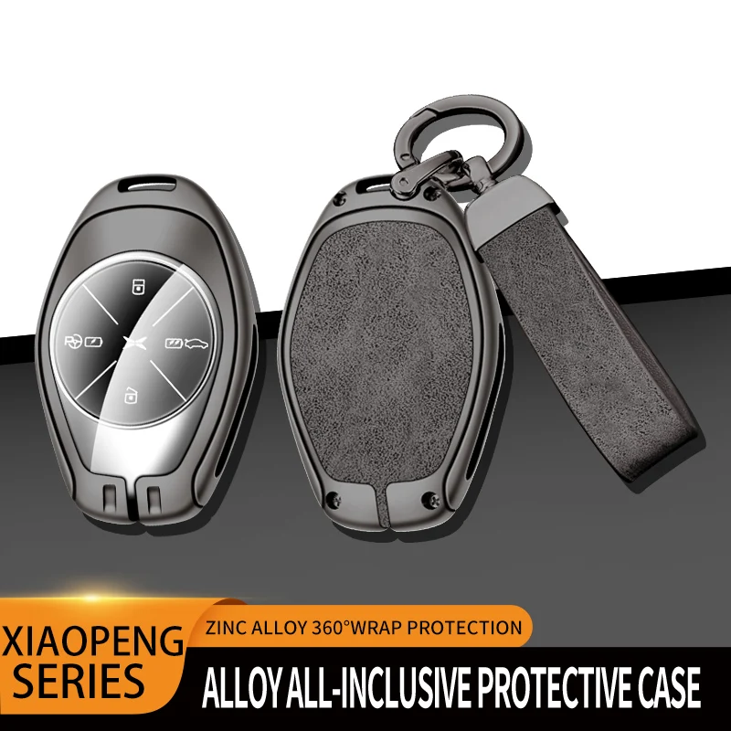 

Zinc Alloy Leather Car Remote Smart Remote Key Case Cover Shell for Xiaopeng Xpeng P5 P7 G3 G6 G9 G3i 2021 2022 Auto Key Chain
