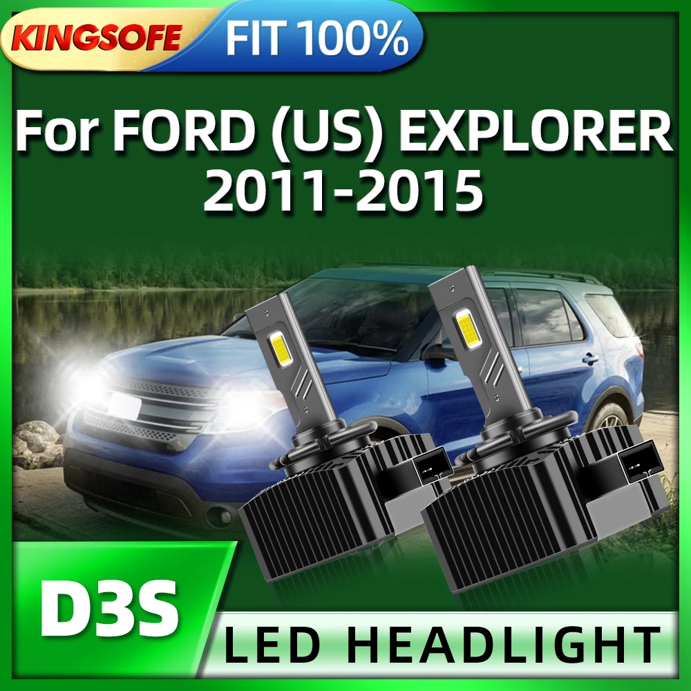 

KINGSOFE D3S LED Headlight Bulbs Replacement Original HID Xenon Lamp 6000K For FORD (US) EXPLORER 2011 2012 2013 2014 2015