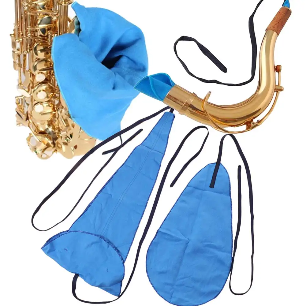 Alto Tenor Saxophone Cleaning Rag Inner Chamber Inside Tube Woodwind Cleaning Cloth Blue Musical Sax Wiping Cloth Flute Clarinet