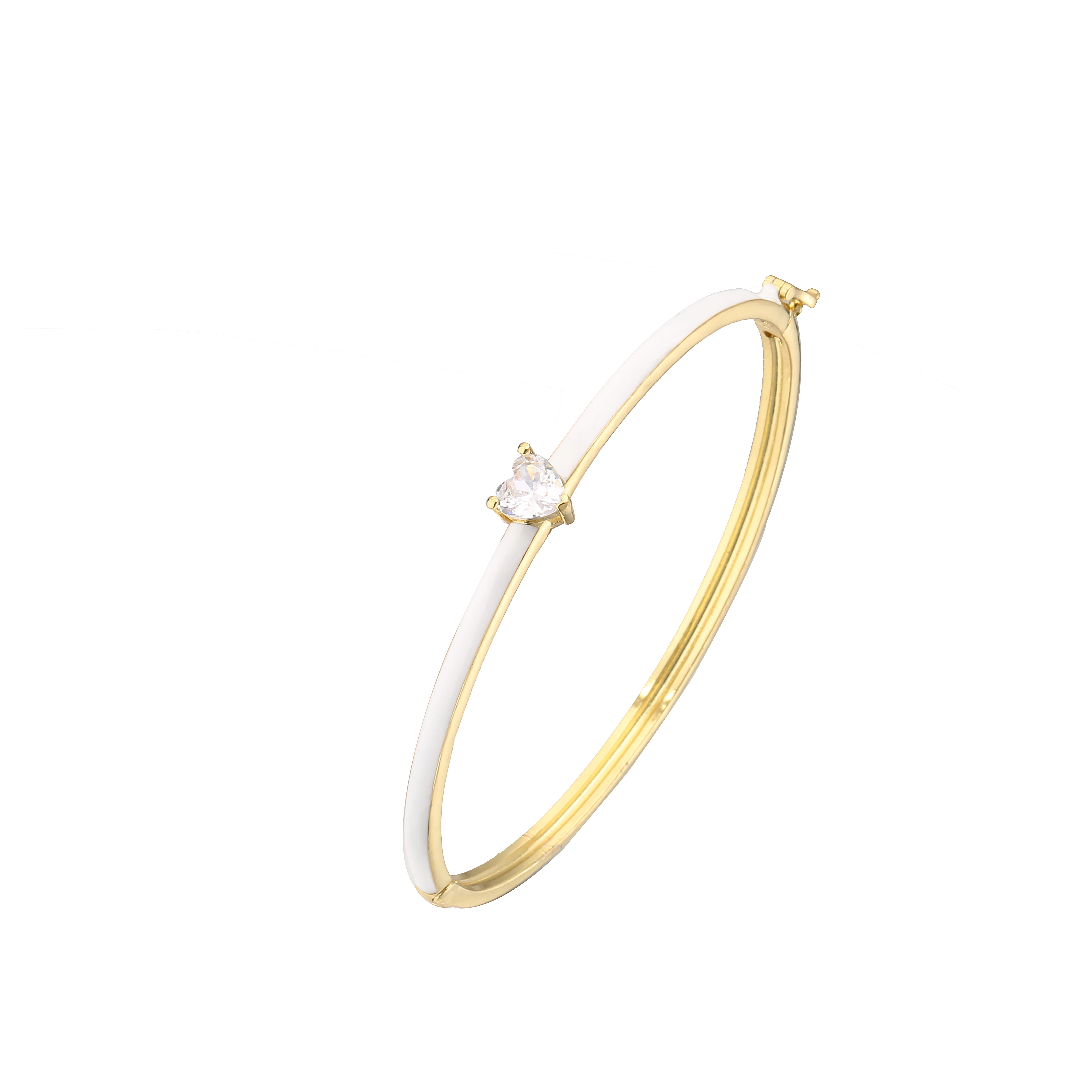 HECHENG, Love Heart Bangle Candy Bracelet for Women Rose Neon Green Enamel Bracelet, Gold Color Infinity Jewelry wholesale