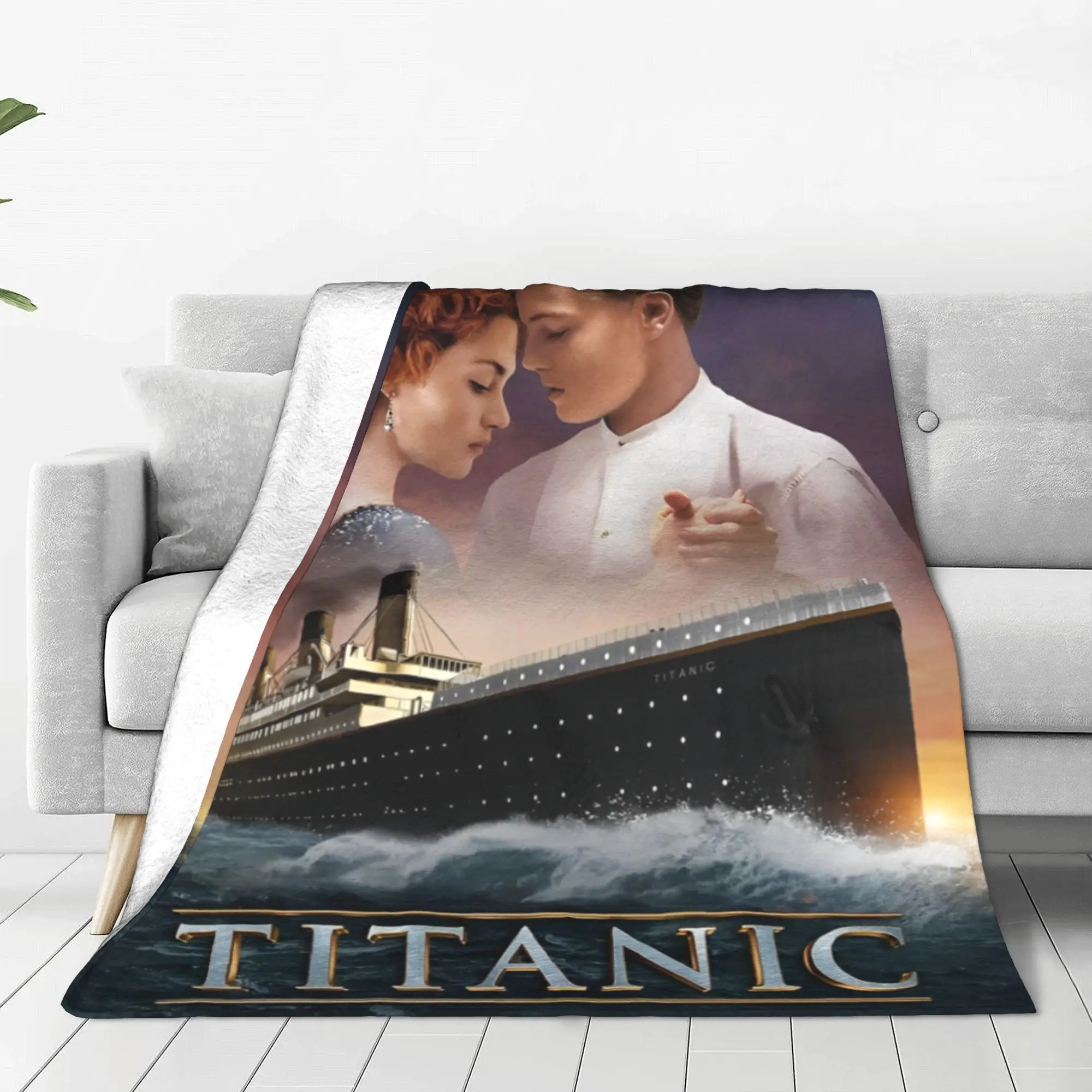 Titanic Romantic Movie  Blankets Flannel Decoration Love Story Ocean Multi-function Ultra-Soft Throw Blankets Bedding Bedspread