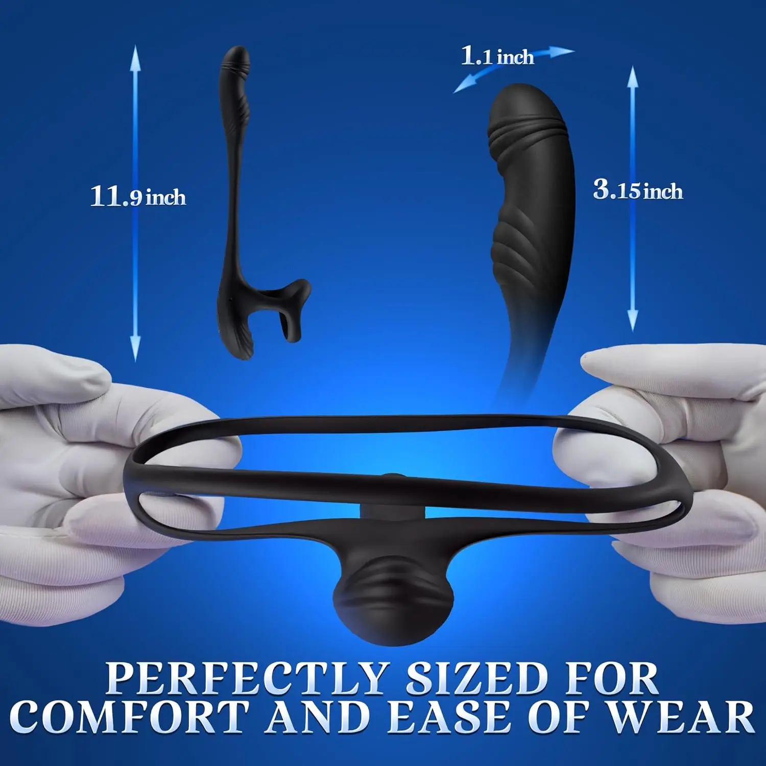 الشرج هزاز للرجال مثلي الجنس جهاز تدليك للبروستاتا مع 10 تهتز خاتم الديك APP 10 مكثفة الدورية الذكور لعبة الجنس بعقب المكونات للرجال