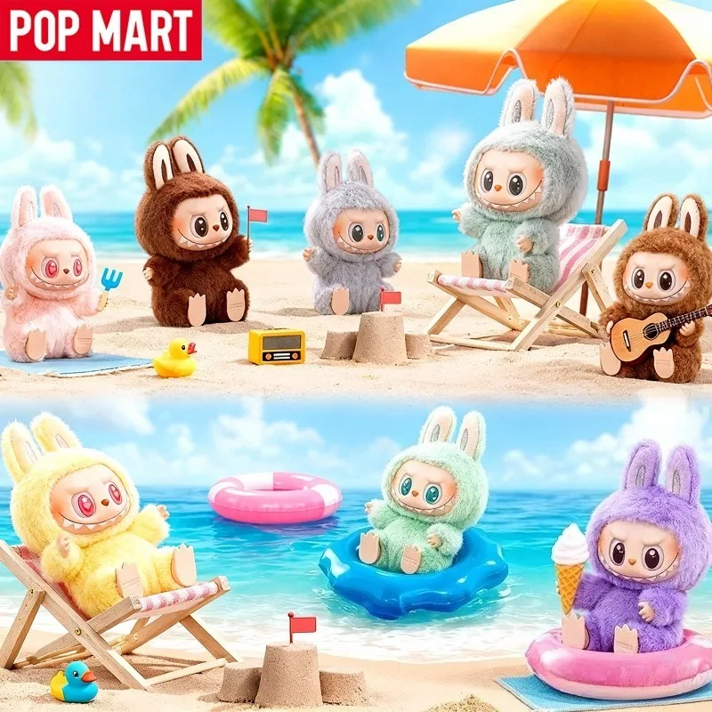 ​ ​ POPMART Labubu Have a Seat The Monsters Blind Mystery Box مجموعة من الفينيل، دمية لطيفة قابلة للجمع مع قاعدة عرض هدية