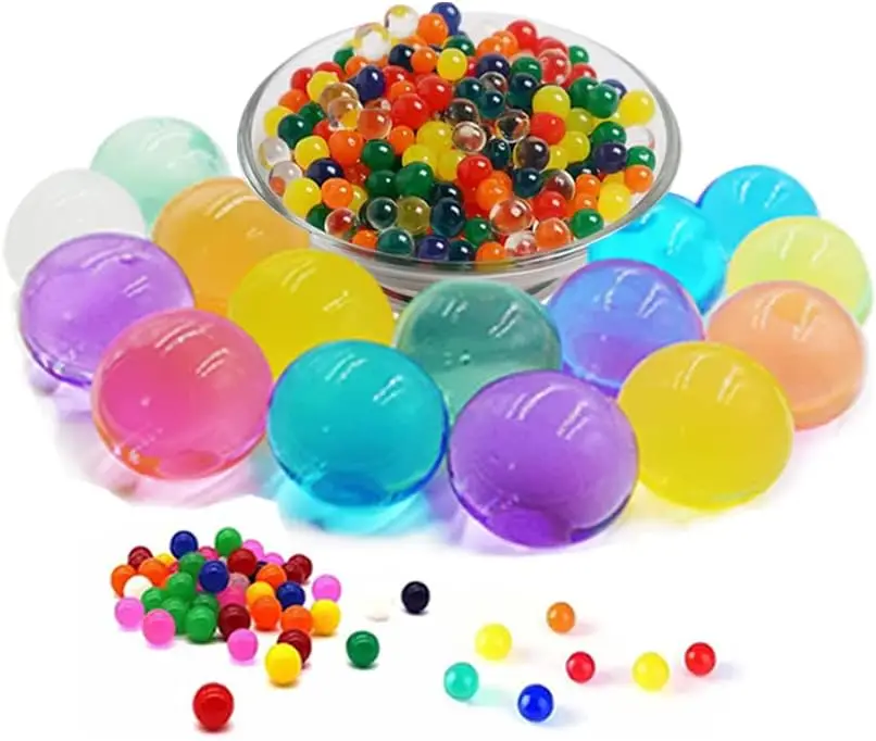 

Giant Large Water Beads Multicolored Mixed Size Crystal Gel Jumbo Water Balls for Vase Filler, Home, Party Decoration, Table
