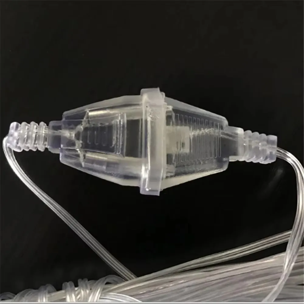 1/2/5pcs 3m 5m EU Plug Male To Female Extension Line Transparent Wire Led Color Light Power Cord Transmission Cable B5