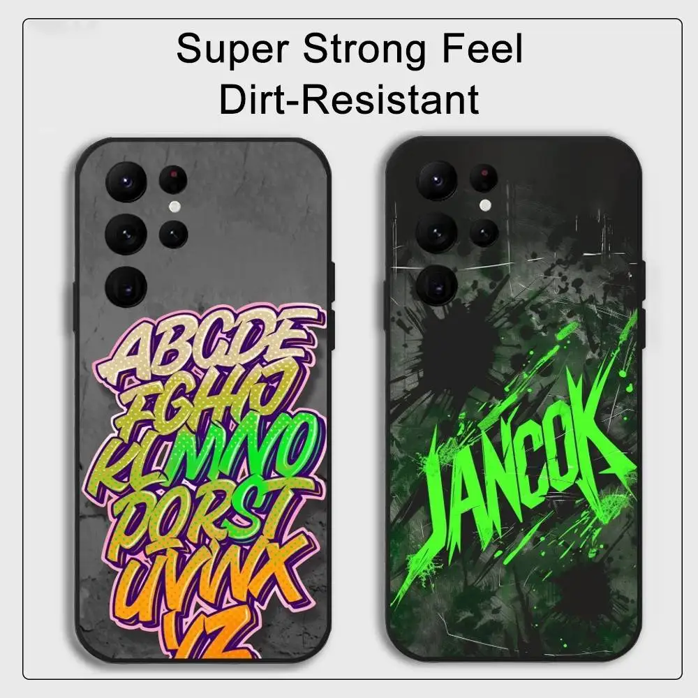 B-bolha letras caso de telefone para telefone série s s20 s21 s22 s23 s24 fe plus ultra tpu macio para pele-amigável capa