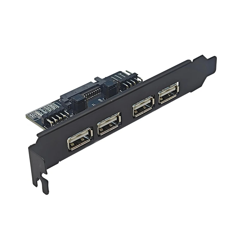 NIEUWE Moederbord 9Pin naar 4 Poorten USB2.0 Baffle Adapter 30 cm Kabel USB 2.0 Achterpaneel Uitbreidingsbeugel voor Desktop Computer Zwart