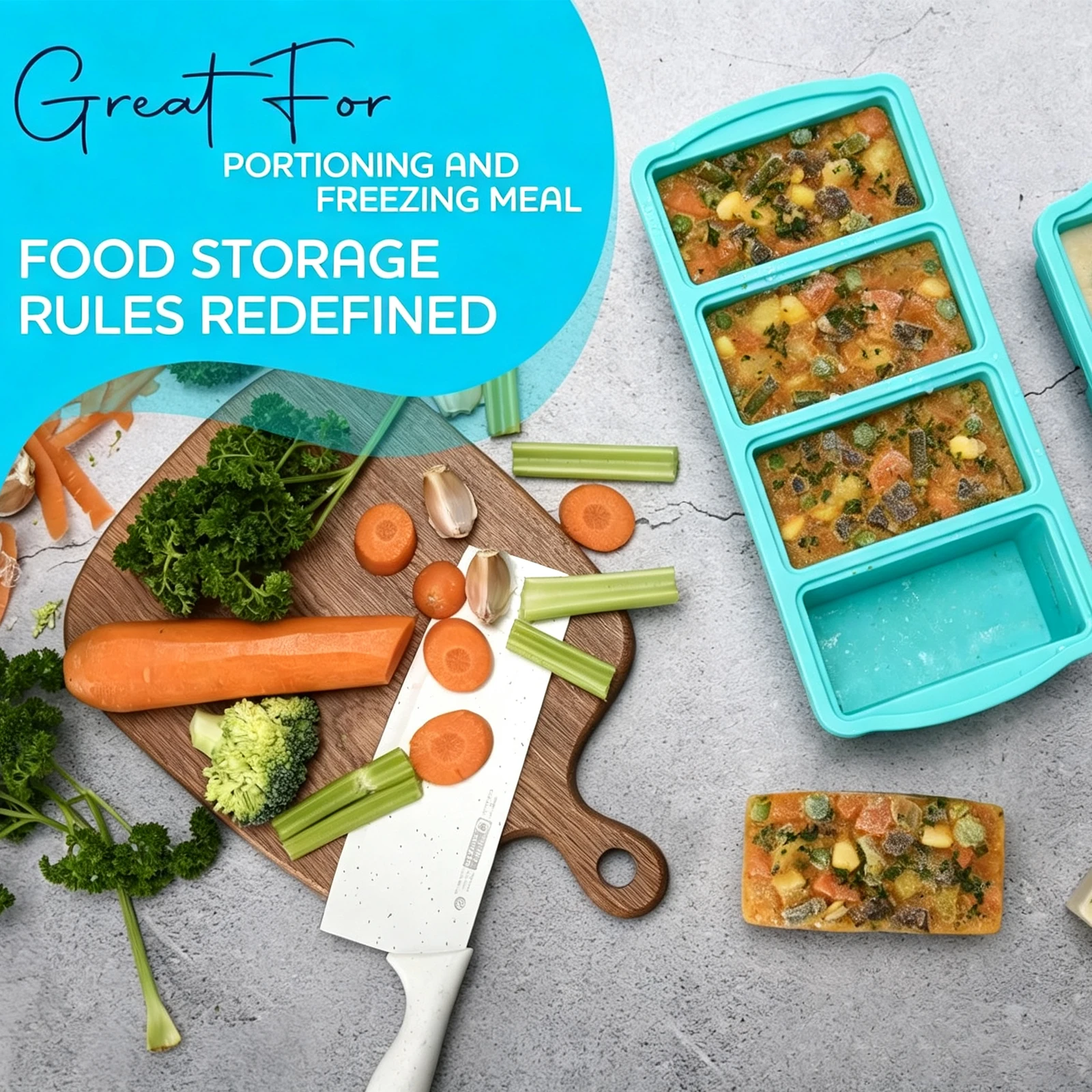 1/2/4/6 Gitter Silikon-Gefrier – Food Storage Freezer Bewertung und Preis