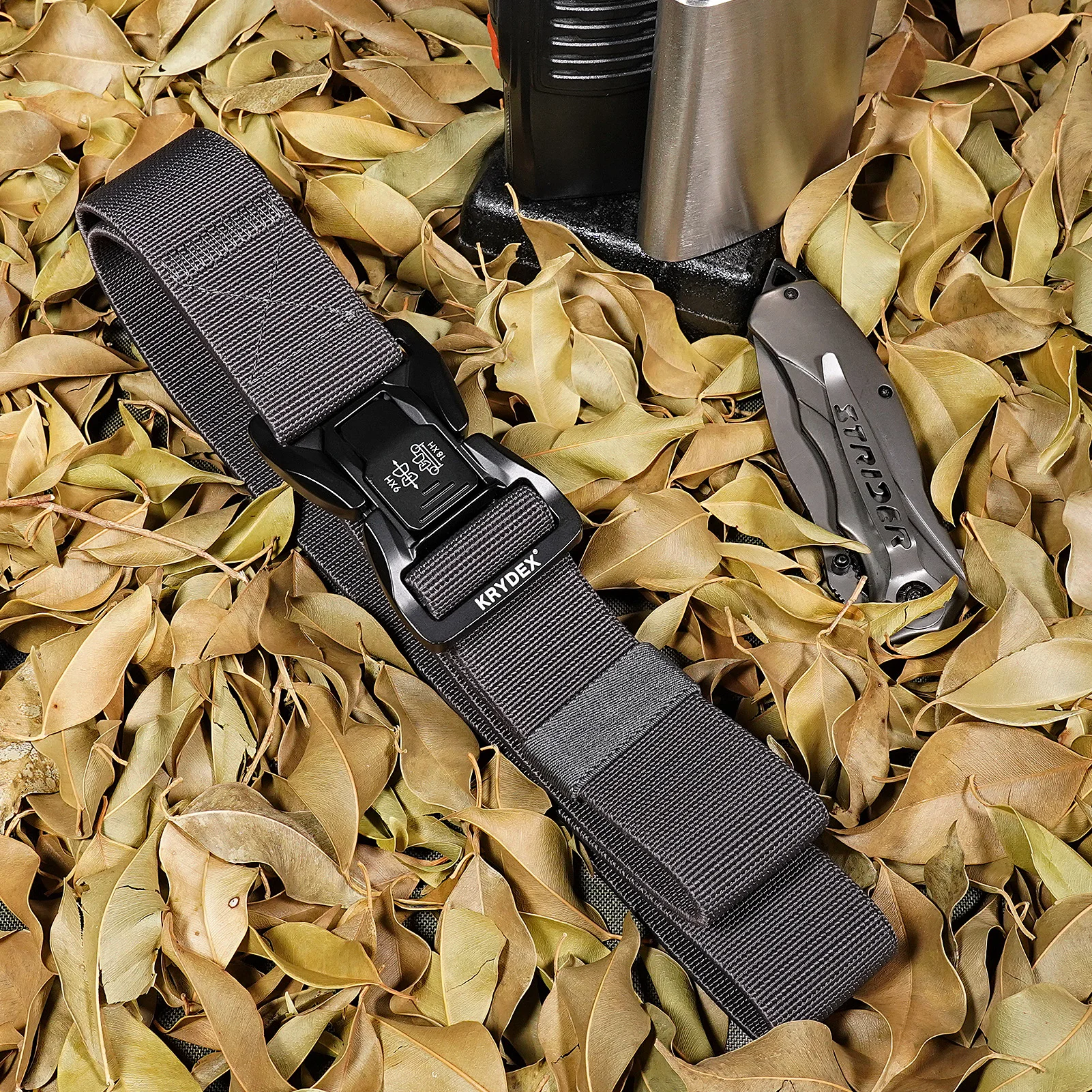 KRYDEX Taktischer 1,5 Zoll Stretch-Nylongürtel EDC Hüftgürtel mit Schnellverschluss-Schnalle Hochbelastbar für Arbeit Outdoor Training Dienstleistung – Detail 7