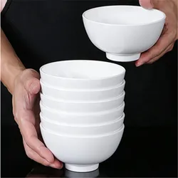 White Melamine Bowls Restaurant Small Rice Soup Sauce Bowl Dinner Dish Hot Pot Seasoning Container Anti-fall kitchen Tableware