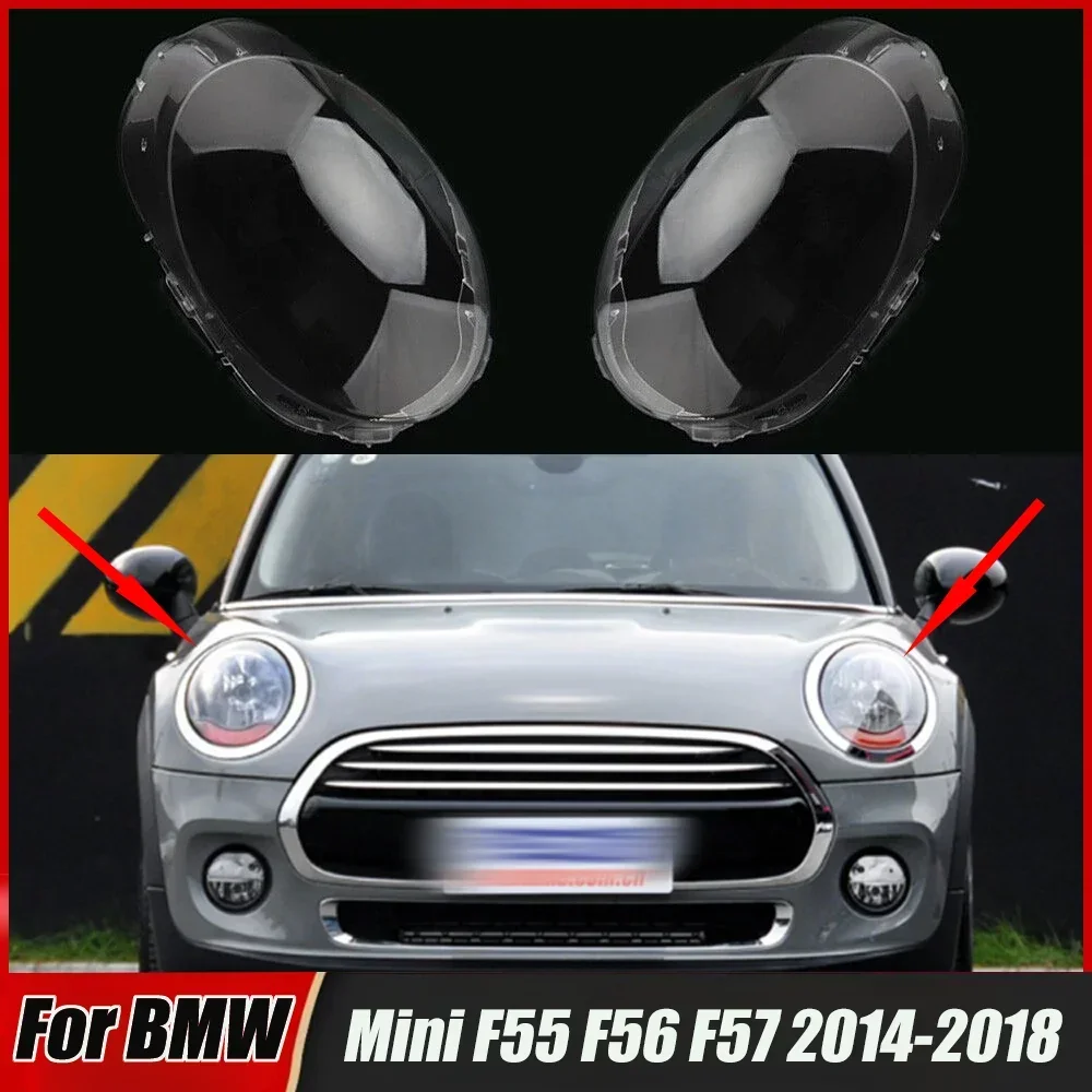 

1 Pair Clear Headlamp Shell For BMW Mini F55 F56 F57 2014-2018 Headlight Lens Cover Glossy Transparent Lampshade Accessories