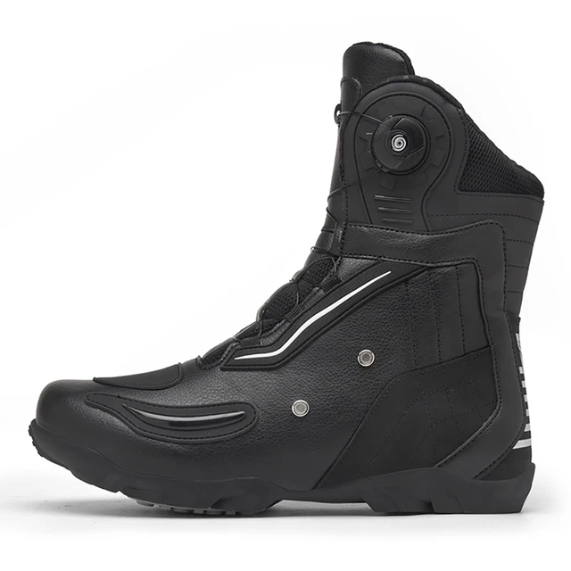 New Motorcycle Boots Men Women Motorcycle Shoes Non Slip Moto Protection Leather Moto Biker Shoes
