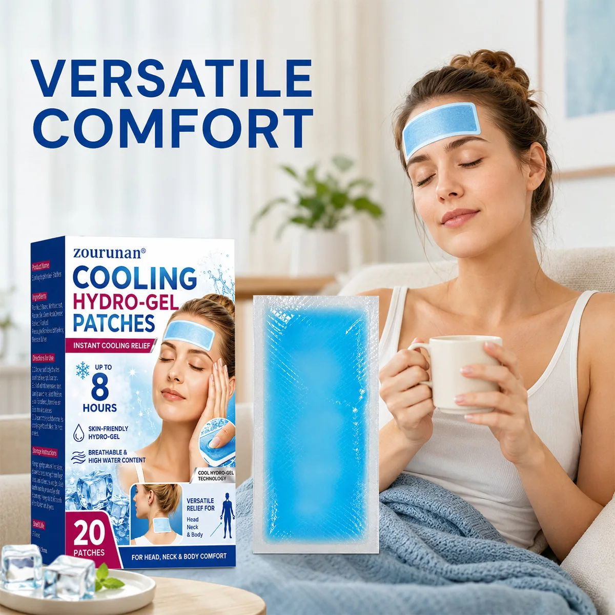 Hydrogel Cold Stickers Summer Outdoor Cooling cool Antipyretic Stickers Physical Cooling Iasting Cooling ice Neck Stickers
