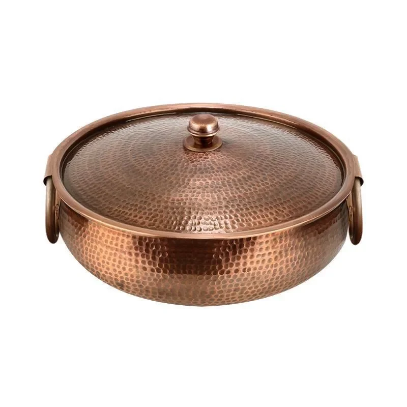 Pure Copper Hot Pot Thickened Mandarin Duck Cassette Stove Household Induction Gas Universal Flat Bottom Cookware Commercial