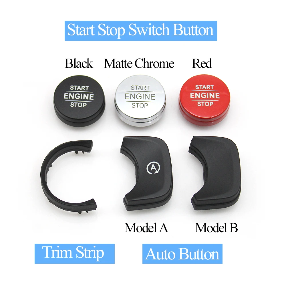 Car Engine Ignition Start Stop Switch Auto Button Cover Trim Strip For Benz GLE G Class W167 W463 W465 1679054901 1679055101