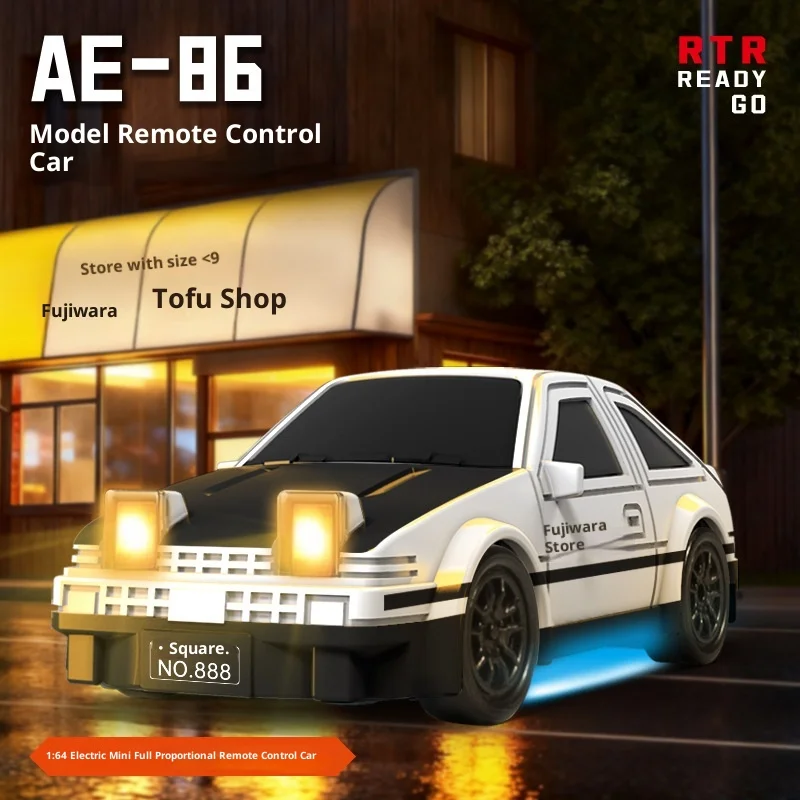 

1/64rc высокоскоростной автомобиль с дистанционным управлением, светильник для дрифта Ae86, полный привод, гоночный автомобиль, зарядка, модель спортивного автомобиля, подарок на праздник