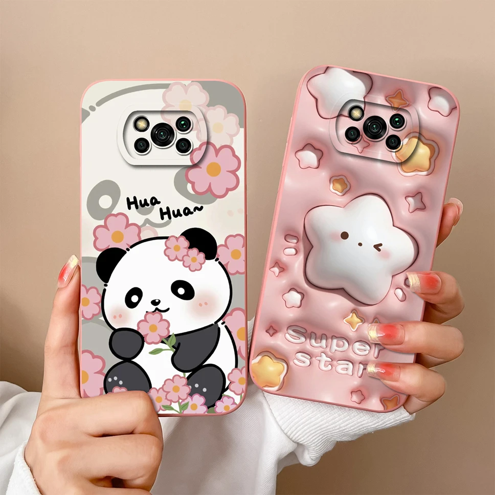 Dla Xiaomi Poco X3 Pro NFC Etui na telefon Lovely Funny Cat Astronaut Miękki płynny silikon Wstrząsoodporne ochronne pokrowce na tył Fundas