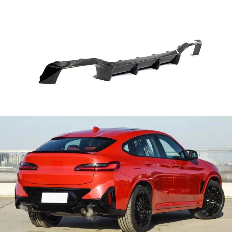 for BMW G02 X4 F98 X4M Carbon Fiber Rear Bumper Diffuser Lip Spoiler 2023